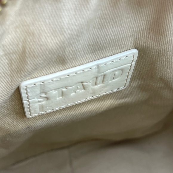 NEW Staud Frida Bag clear & cream PVC leather with dust bag - Picture 5 of 11